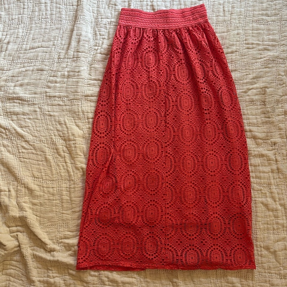 Summery orange maxi skirt